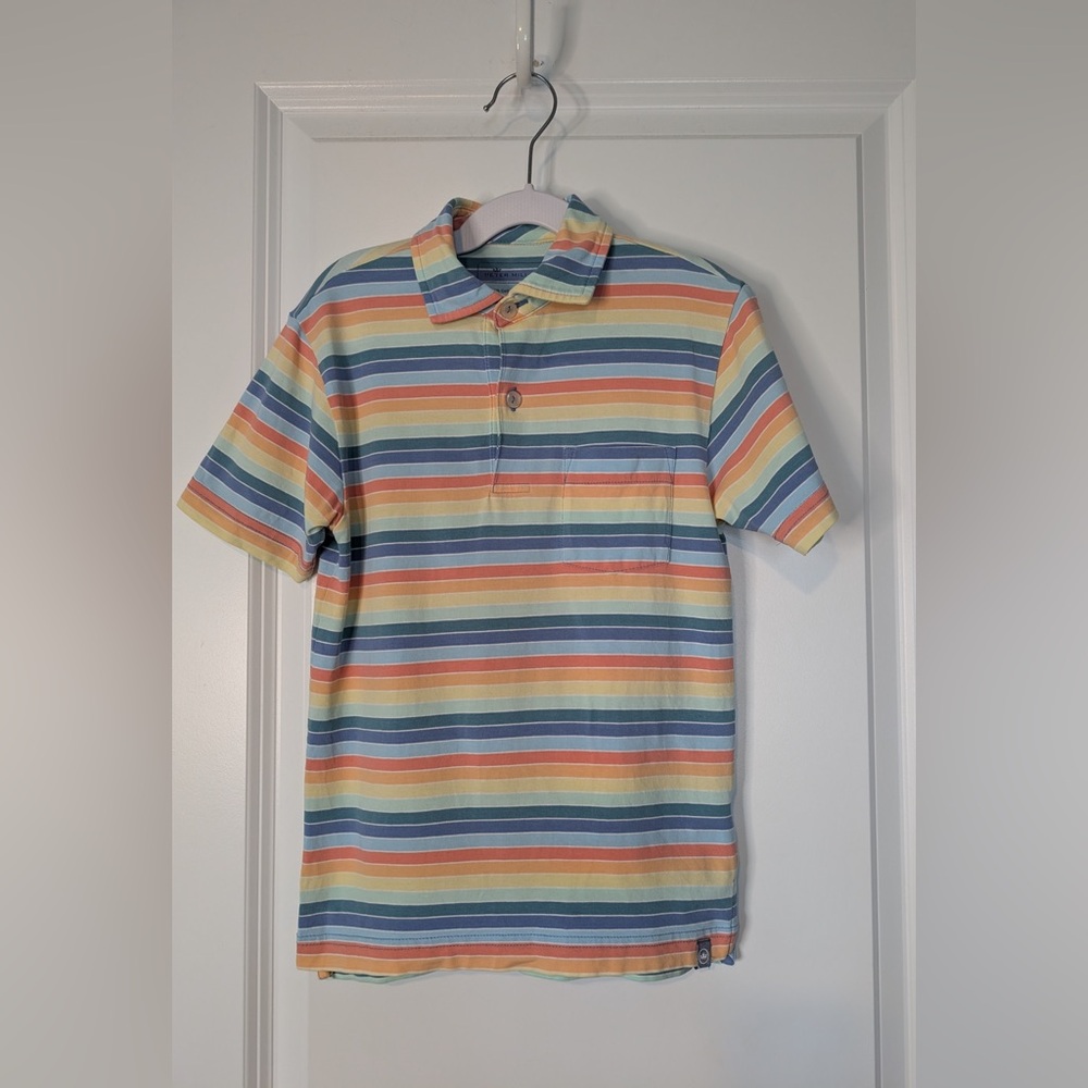 Peter Millar Boys Cannon Beach Stripe Polo Size XS/5-6